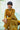 Women's Yellow Stripe Printed Kurta Set | Basil Leaf