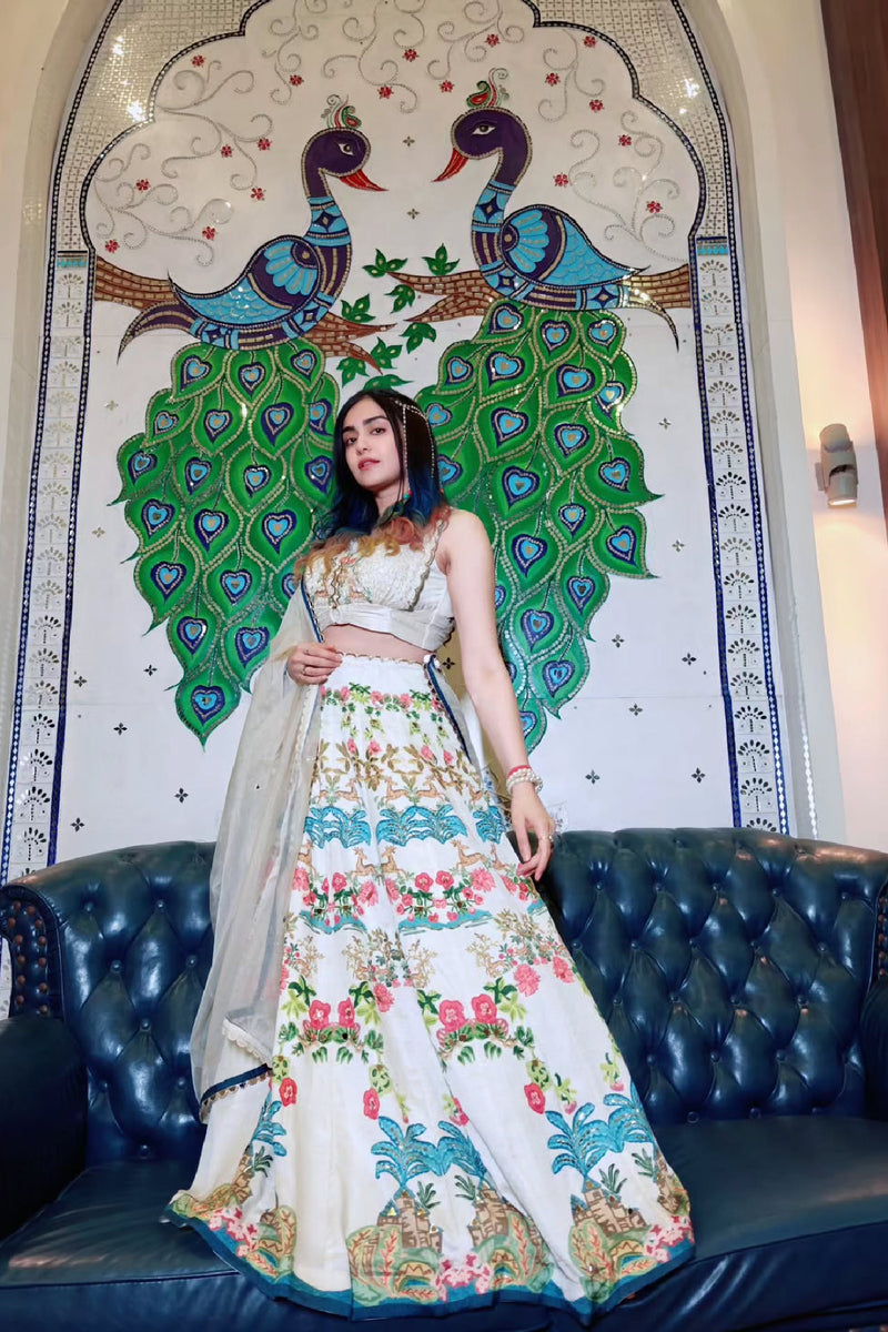 Adah Sharma In Beige Lehenga Set