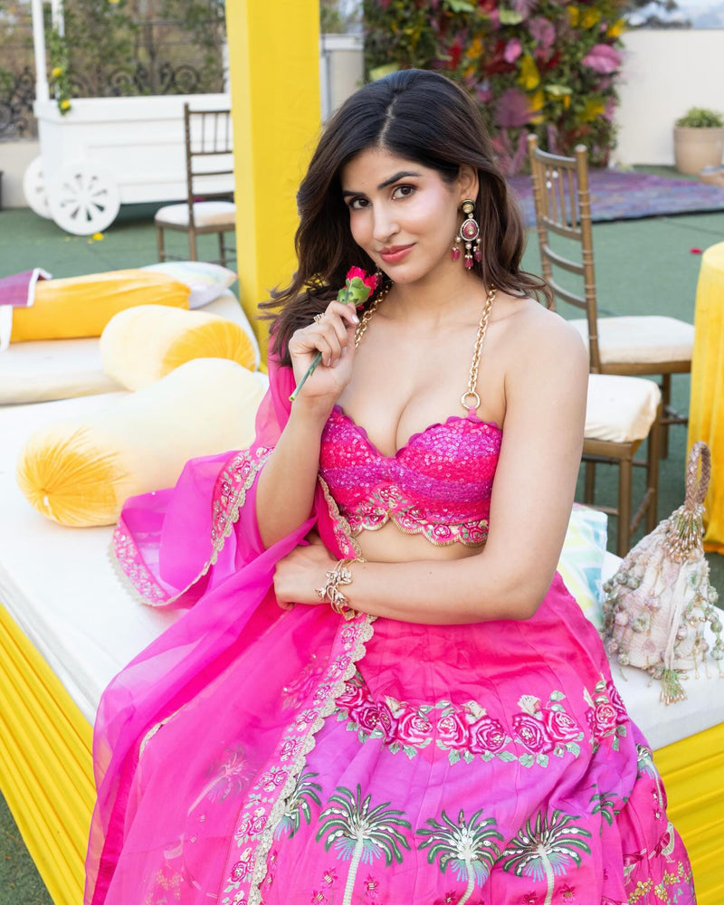 Sakshi Malik In Pink Lehenga Set