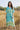 Printed Aqua Green Chiffon Kaftan