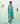 Women's Designer Aqua Printed Chiffon Kurta Set | Basil Leaf