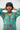 Women's Designer Aqua Printed Chiffon Kurta Set | Basil Leaf