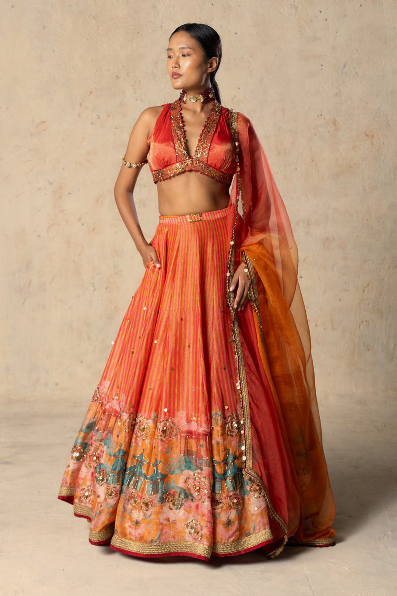 Saffron Radiance Lehenga Set