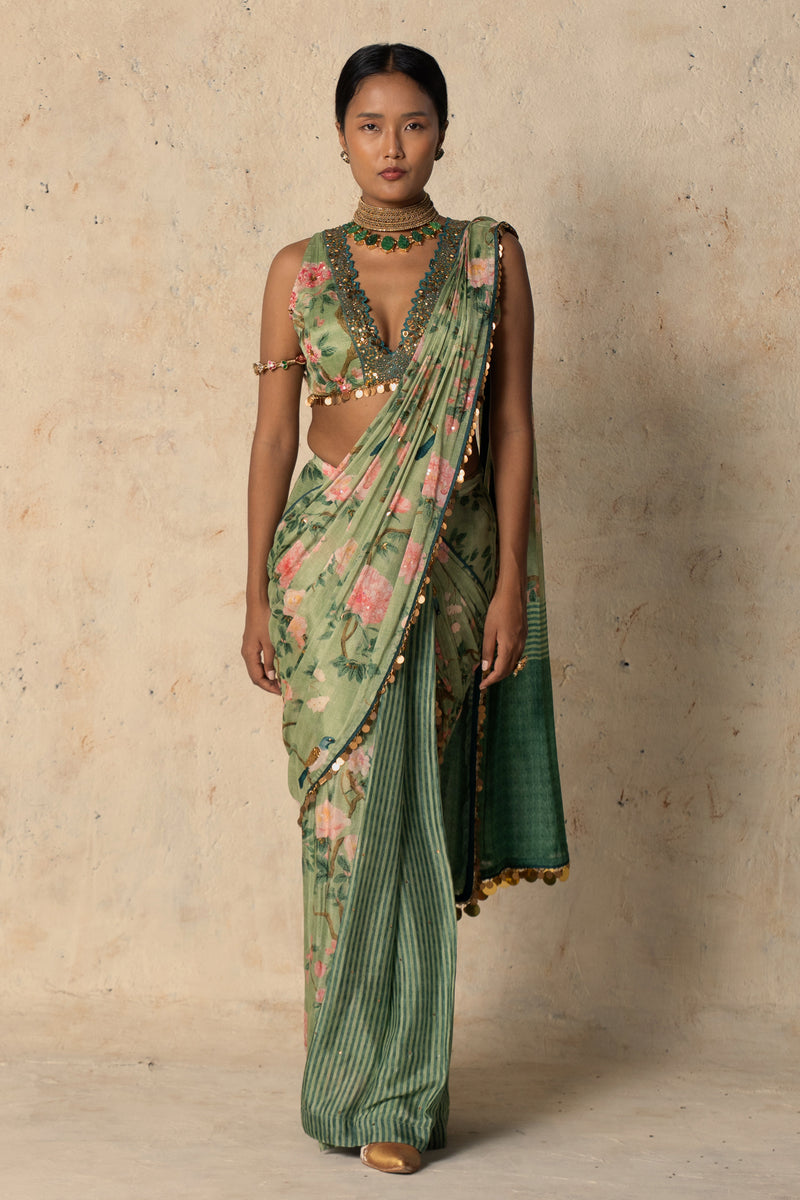 Emerald Aura Saree