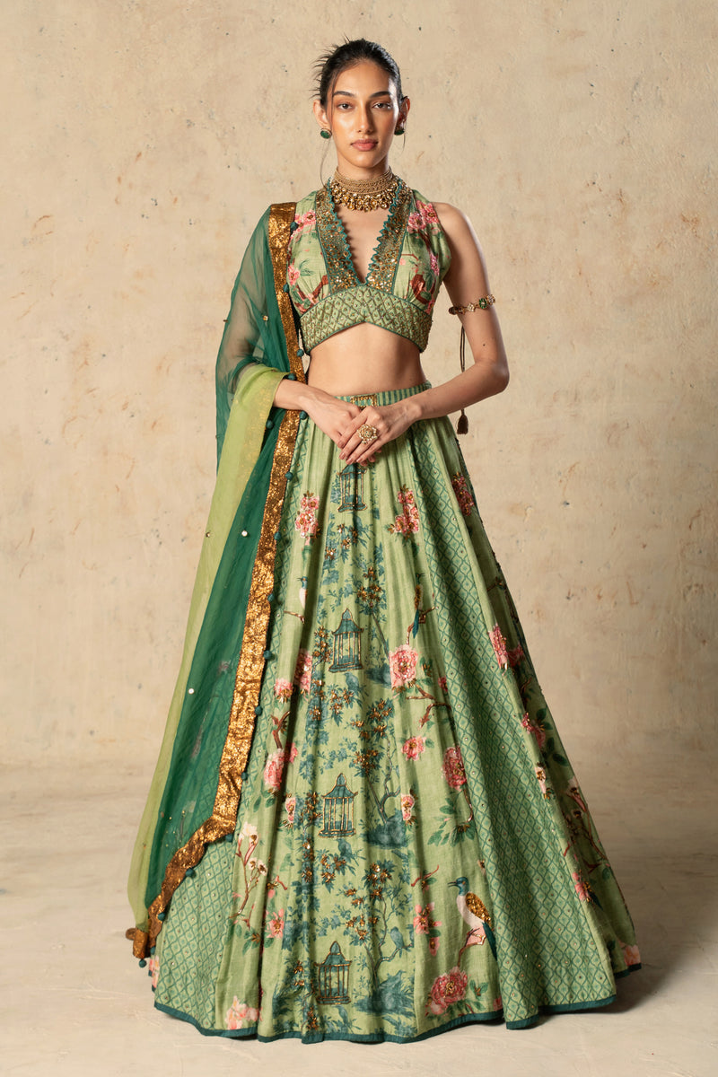 Emerald symphony Lehenga Set