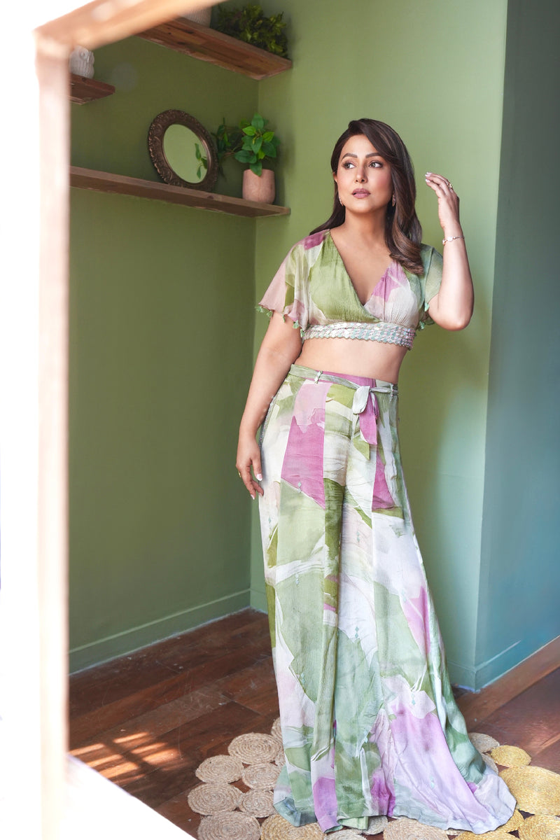 Hina Khan In Mint Pant Set