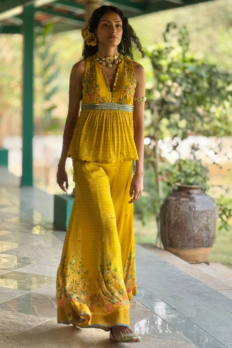 Shiny Doshi In Mustard Pant Set