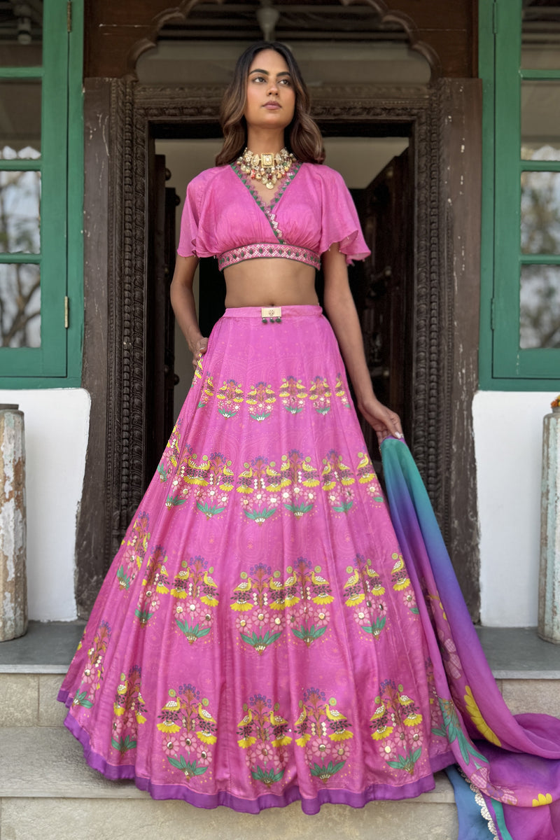 FUSCHIA PINK LEHENGA SET