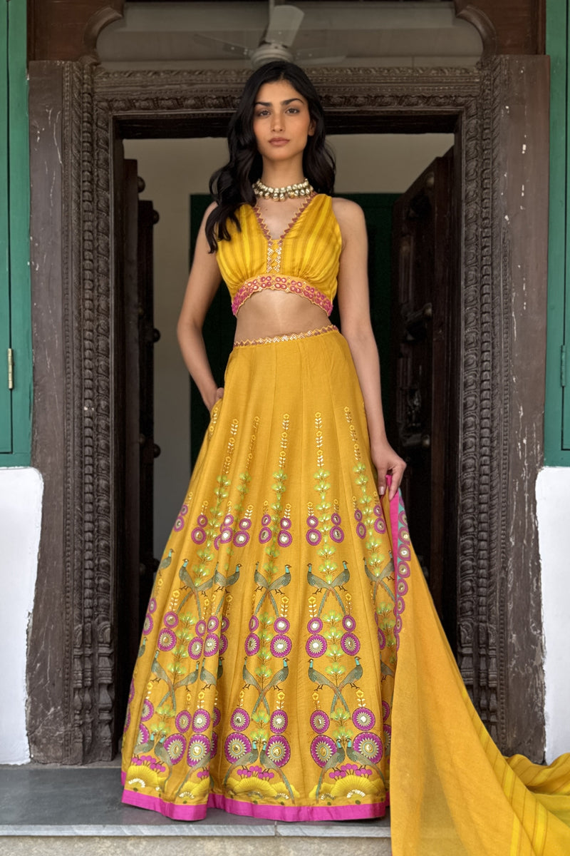 YELLOW LEHENGA SET