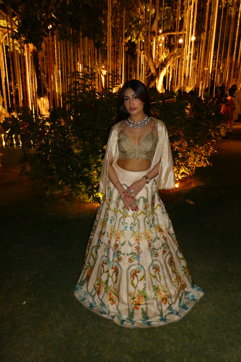 Surbhi Chanda In Beige Lehenga Set